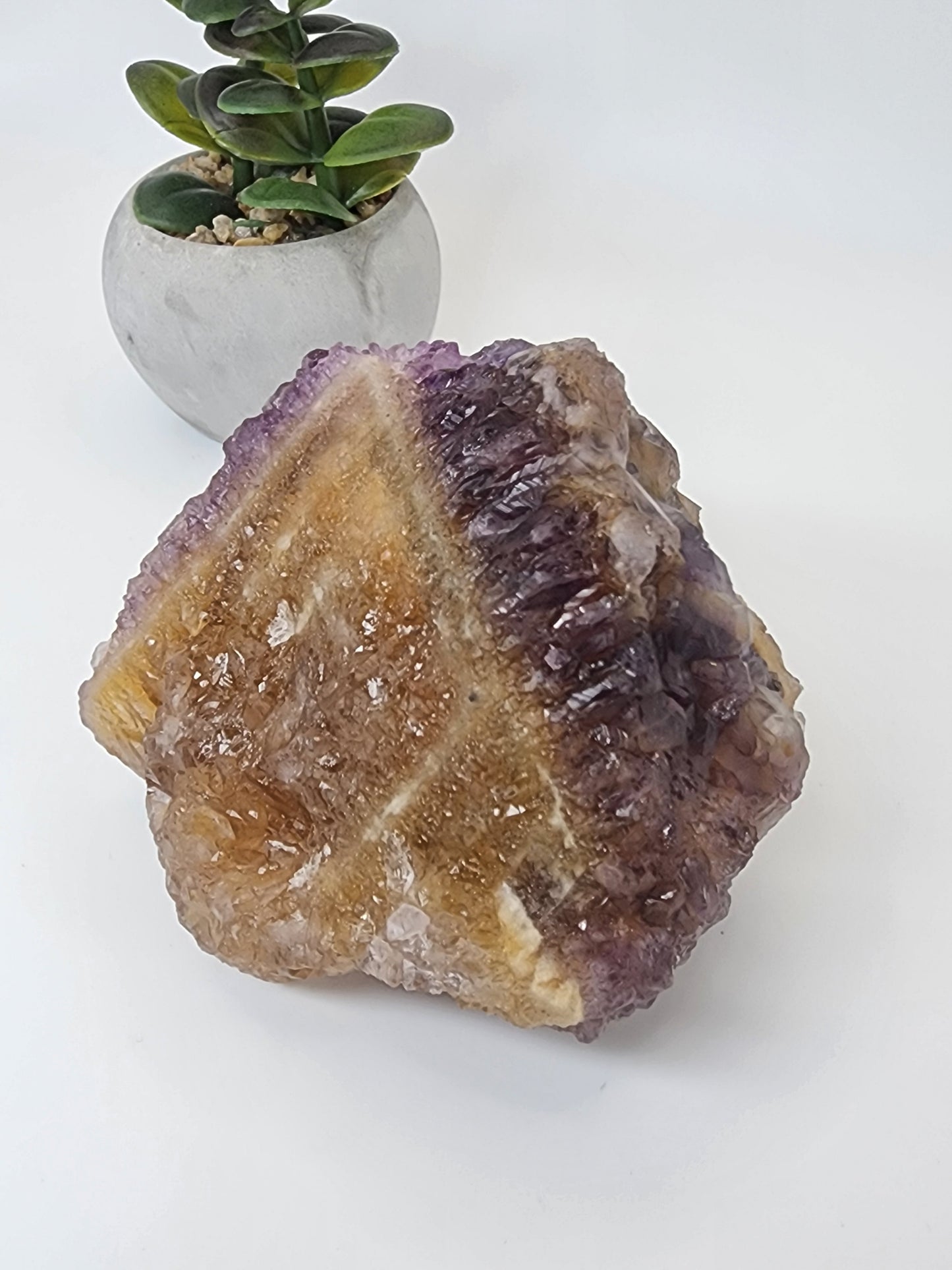 Ametrine with Citrine Phantom Point