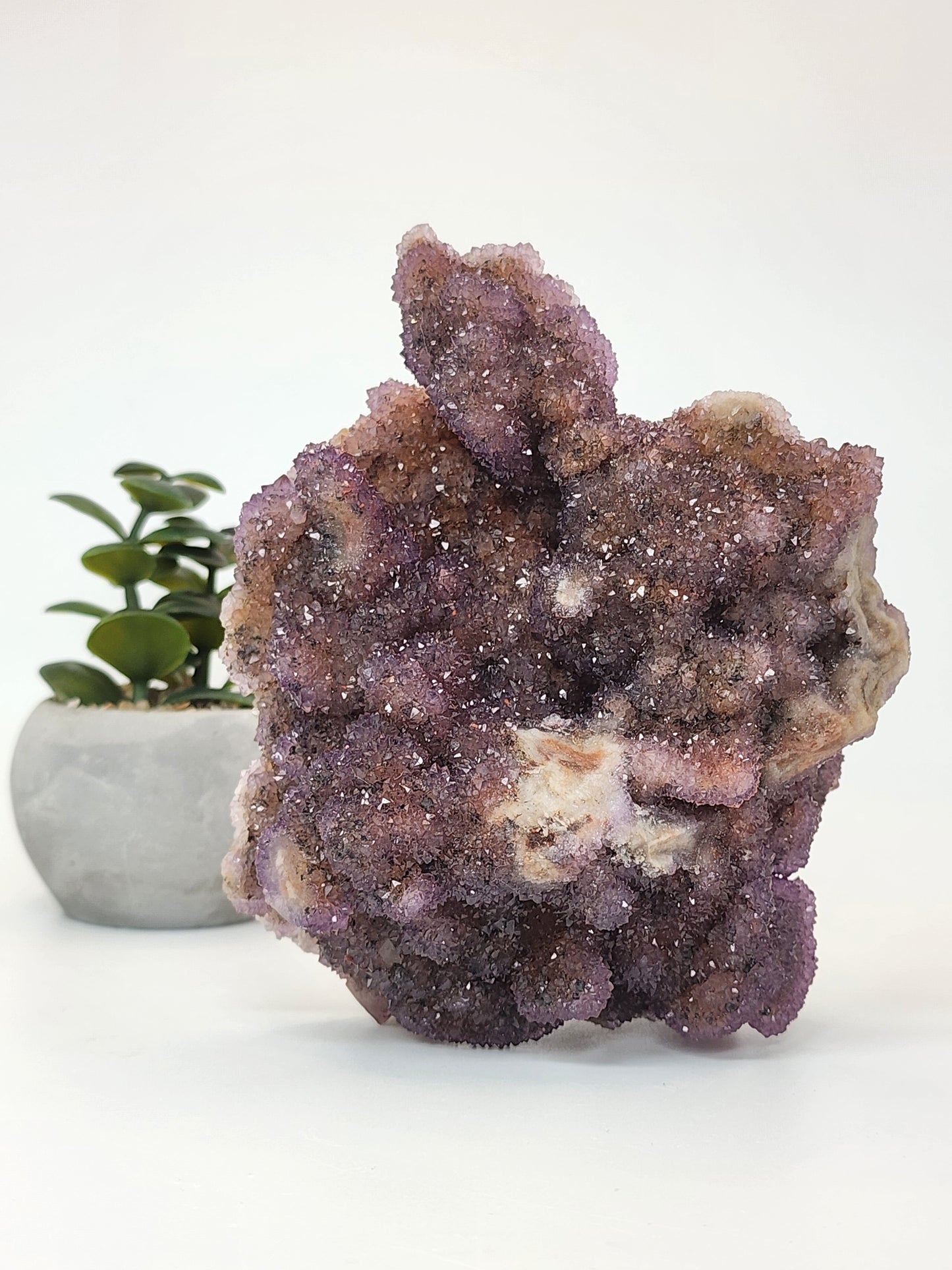 Amethyst with Citrine Core and Hematite Accents