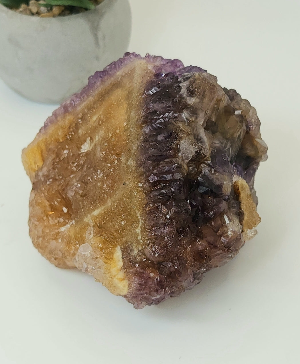 Ametrine with Citrine Phantom Point