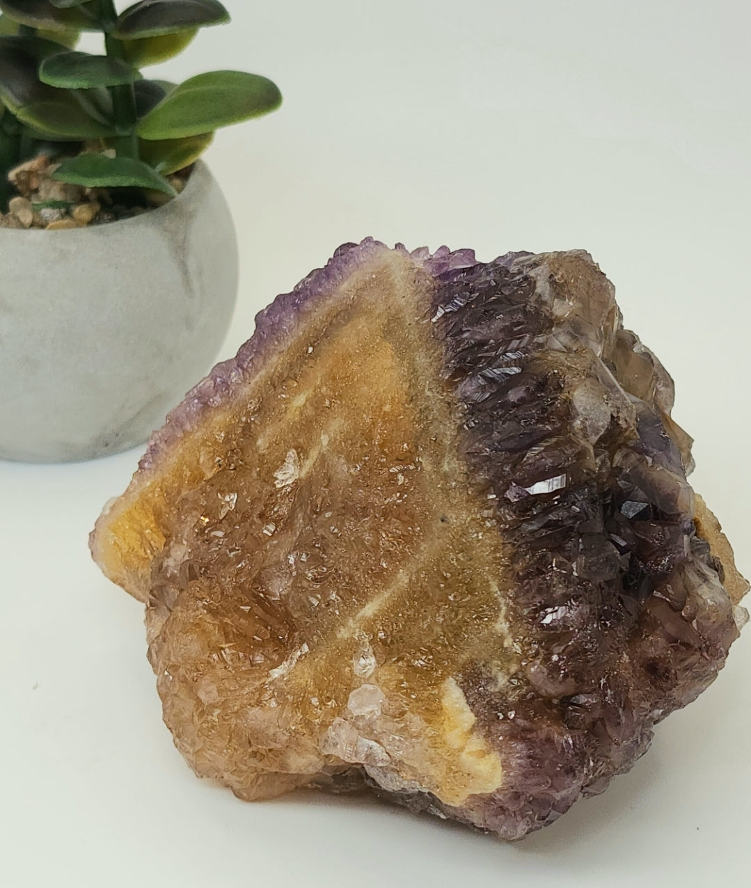 Ametrine with Citrine Phantom Point